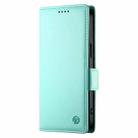 For Samsung Galaxy M35 Side Buckle Magnetic Frosted Leather Phone Case(Mint Green) - 2