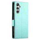 For Samsung Galaxy M35 Side Buckle Magnetic Frosted Leather Phone Case(Mint Green) - 3
