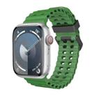 For Apple Watch SE 2023 44mm Ocean Dual-Row Hole Silicone Watch Band(Alfalfa) - 1