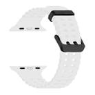 For Apple Watch Ultra 2 49mm Ocean Dual-Row Hole Silicone Watch Band(White) - 2