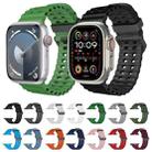For Apple Watch Ultra 2 49mm Ocean Dual-Row Hole Silicone Watch Band(Red) - 1