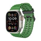 For Apple Watch Ultra 2 49mm Ocean Dual-Row Hole Silicone Watch Band(Alfalfa) - 1