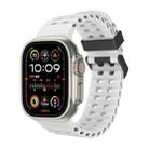 For Apple Watch Ultra 49mm Ocean Dual-Row Hole Silicone Watch Band(Starlight) - 1