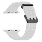 For Apple Watch SE 2022 44mm Ocean Dual-Row Hole Silicone Watch Band(Starlight) - 2