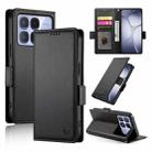 For Redmi K70 Ultra Side Buckle Magnetic Frosted Leather Phone Case(Black) - 1