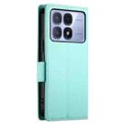 For Redmi K70 Ultra Side Buckle Magnetic Frosted Leather Phone Case(Mint Green) - 3