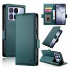 For Redmi K70 Ultra Side Buckle Magnetic Frosted Leather Phone Case(Dark Green) - 1