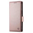 For Redmi 14C 4G Side Buckle Magnetic Frosted Leather Phone Case(Rose Gold) - 2