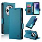 For Redmi 14C 4G Side Buckle Magnetic Frosted Leather Phone Case(Blue) - 1