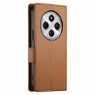 For Redmi 14C 4G Side Buckle Magnetic Frosted Leather Phone Case(Brown) - 3