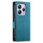 For Redmi Note 14 4G 163.25mm Global Side Buckle Magnetic Frosted Leather Phone Case(Blue) - 3