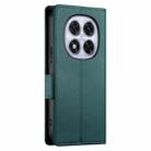 For Redmi Note 14 Pro 4G Side Buckle Magnetic Frosted Leather Phone Case(Dark Green) - 3