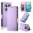 For Redmi Note 14 Pro 4G Side Buckle Magnetic Frosted Leather Phone Case(Purple) - 1