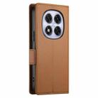 For Redmi Note 14 Pro 4G Side Buckle Magnetic Frosted Leather Phone Case(Brown) - 3