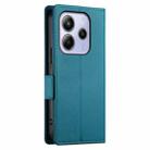 For Redmi Note 14 4G 164.84mm Side Buckle Magnetic Frosted Leather Phone Case(Blue) - 3