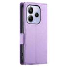 For Redmi Note 14 4G 164.84mm Side Buckle Magnetic Frosted Leather Phone Case(Purple) - 3