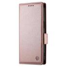 For Redmi A5 4G 171.7mm / Xiaomi Poco C71 Side Buckle Magnetic Frosted Leather Phone Case(Rose Gold) - 2