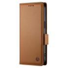 For Redmi A5 4G 171.7mm / Xiaomi Poco C71 Side Buckle Magnetic Frosted Leather Phone Case(Brown) - 2