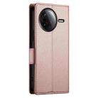 For Redmi K80 / K80 Pro Side Buckle Magnetic Frosted Leather Phone Case(Rose Gold) - 3