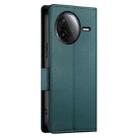 For Redmi K80 / K80 Pro Side Buckle Magnetic Frosted Leather Phone Case(Dark Green) - 3