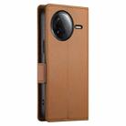 For Redmi K80 / K80 Pro Side Buckle Magnetic Frosted Leather Phone Case(Brown) - 3
