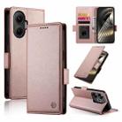 For Redmi  Turbo 4 Pro / Xiaomi Poco F7 Side Buckle Magnetic Frosted Leather Phone Case(Rose Gold) - 1
