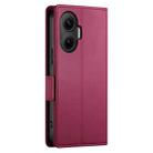 For Redmi  Turbo 4 Pro / Xiaomi Poco F7 Side Buckle Magnetic Frosted Leather Phone Case(Wine Red) - 3