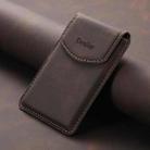 Denior V12 MagSafe Magnetic Phone PU Card Sleeve(Brown) - 2