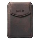 Denior V12 MagSafe Magnetic Phone PU Card Sleeve(Brown) - 3