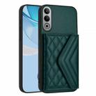 For OnePlus Nord CE4 / OPPO K12 5G Rhombic Texture Card Bag RFID Phone Case with Long Lanyard(Green) - 3