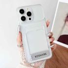 For iPhone 15 Pro Max Electroplating Card Bag Holder TPU Phone Case(Transparent) - 1