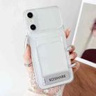 For iPhone X / XS Electroplating Card Bag Holder TPU Phone Case(Transparent) - 1