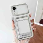 For iPhone XR Electroplating Card Bag Holder TPU Phone Case(Silver) - 1