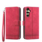 For Samsung Galaxy A16 5G Dierfeng Dream Line TPU + PU Leather Phone Case(Red) - 1