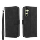 For Samsung Galaxy A16 5G Dierfeng Dream Line TPU + PU Leather Phone Case(Black) - 1