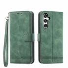 For Samsung Galaxy M35 Dierfeng Dream Line TPU + PU Leather Phone Case(Green) - 1