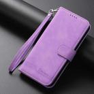 For Samsung Galaxy M35 Dierfeng Dream Line TPU + PU Leather Phone Case(Purple) - 2