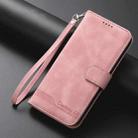 For Samsung Galaxy M35 Dierfeng Dream Line TPU + PU Leather Phone Case(Pink) - 2