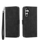 For Samsung Galaxy M35 Dierfeng Dream Line TPU + PU Leather Phone Case(Black) - 1