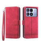 For Redmi K70 Ultra Dierfeng Dream Line TPU + PU Leather Phone Case(Red) - 1