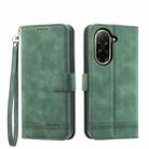 For Redmi A5 4G 171.7mm / Xiaomi Poco C71 Dierfeng Dream Line TPU Hybrid PU Leather Phone Case(Green) - 1