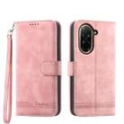 For Redmi A5 4G 171.7mm / Xiaomi Poco C71 Dierfeng Dream Line TPU Hybrid PU Leather Phone Case(Pink) - 1