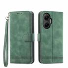 For Redmi Turbo 4 Pro / Xiaomi Poco F7 Dierfeng Dream Line TPU Hybrid PU Leather Phone Case(Green) - 1