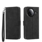 For Redmi K80 / K80 Pro Dierfeng Dream Line TPU Hybrid PU Leather Phone Case(Black) - 1