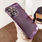 For iPhone 16 Pro Electroplated PC Frameless Cooling Phone Case(Purple) - 1