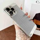 For iPhone 15 Pro Max Electroplated PC Frameless Cooling Phone Case(Silver) - 1