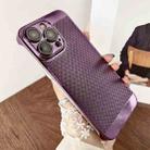 For iPhone 15 Pro Max Electroplated PC Frameless Cooling Phone Case(Purple) - 1