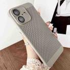 For iPhone 16 Plus Frameless Oil Spray PC Cooling Phone Case(Grey) - 1