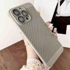 For iPhone 15 Pro Frameless Oil Spray PC Cooling Phone Case(Grey) - 1