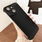 For iPhone 15 Frameless Oil Spray PC Cooling Phone Case(Black) - 1